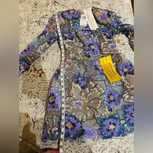Bronx and Banco Violet Embellished Mini Dress. NWT. - Picture 2 of 4